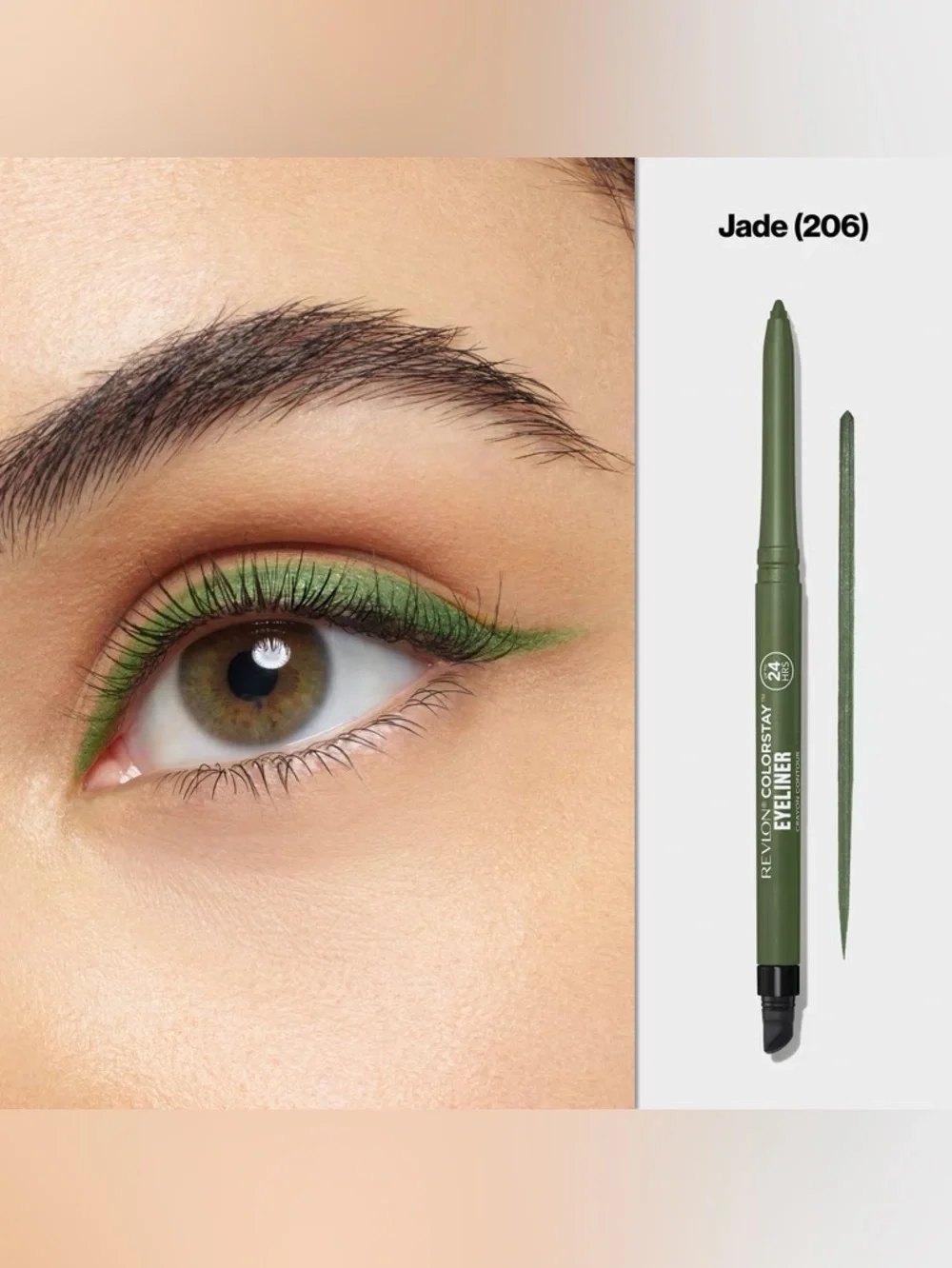 Green Precision Eyeliner Pencil long lasting pull out sharpener - jade - revlon